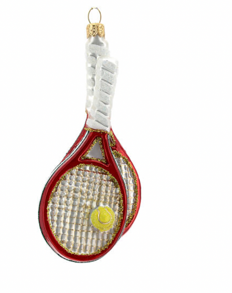 Tennis Rackets and Ball Ornament