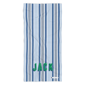 Capri Stripe Blue Beach Towel