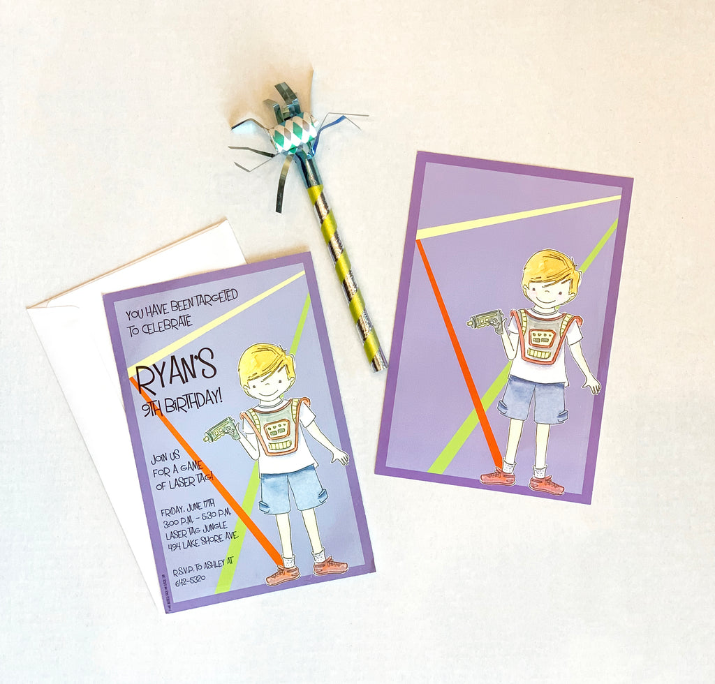 Laser Tag Party Invitations, image size:1024x980