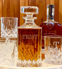 London Crystal 7 Piece Whiskey Decanter Set