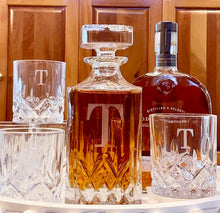 London Crystal 7 Piece Whiskey Decanter Set