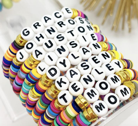 Custom Name Bracelet - Large Color Block Letters
