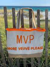 MVP More Veuve Please Champagne Beaded Tote Bag - Orange