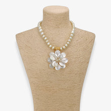 The Mother of Pearl Flower Necklace | Handmade Statement Jewelry
