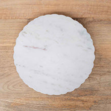 White Marble and Gold Trivet Stand