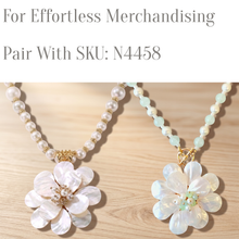 The Mother of Pearl Flower Necklace | Handmade Statement Jewelry