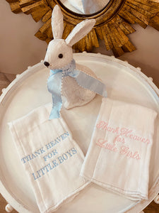 Thank Heaven for Little Girls Little Boys Burp Pad