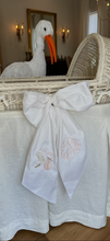 Baby Stork It's a Boy It's a Girl Monogrammed Swaddle Wreath Sash