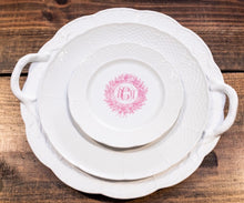 Porcelain Basketweave Dinnerware Plate or Salad Plate