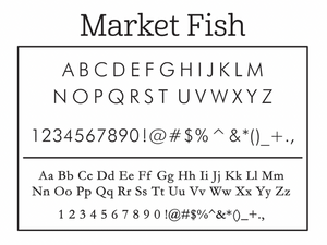 Fish Market Return Address Round Self-Inking Stamper or Embosser