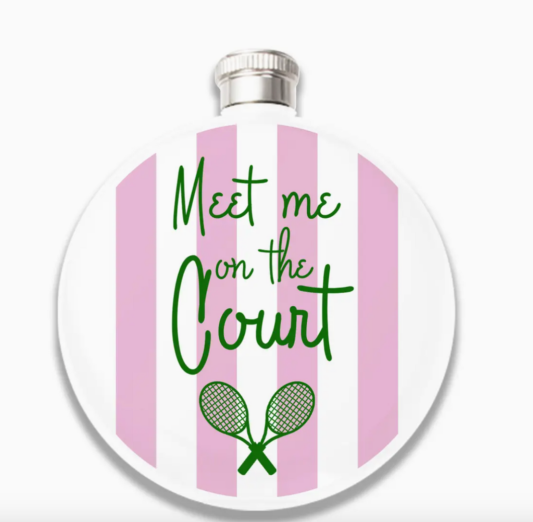 Meet Me On the Court Tennis Flask