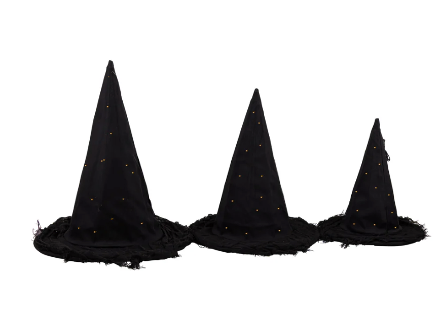 Halloween 3 sizes of Light Up Witch Hats