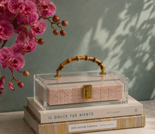 Mahjong Acrylic Bamboo Lotus Tile Storage Box