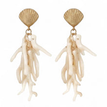Coastal White Coral Seashell Earrings | Handmade Statement Jewelry