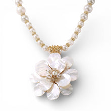 The Mother of Pearl Flower Necklace | Handmade Statement Jewelry