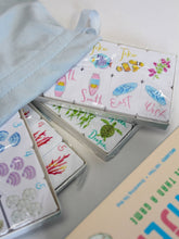 Mini Mahj Beach Edition Theme Mahjong Tiles with FREE Drawstring Bag