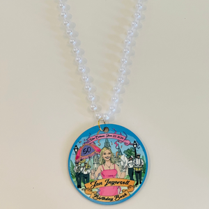 Custom Mardi Gras Beads Necklaces with Medallions