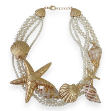 Ann Elizabeth Starfish & Shell Pearl Necklace | Statement Jewelry