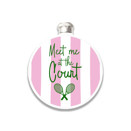 Meet Me On The Court Tennis Pickleball Flask