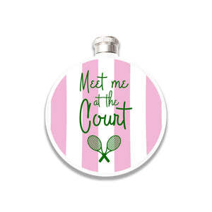 Meet Me On The Court Tennis Pickleball Flask