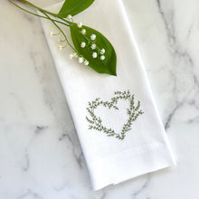 Heart Linen Tea Towel