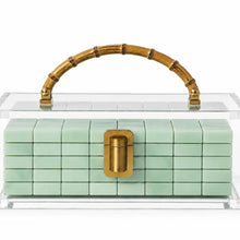 Mahjong Acrylic Bamboo Lotus Tile Storage Box