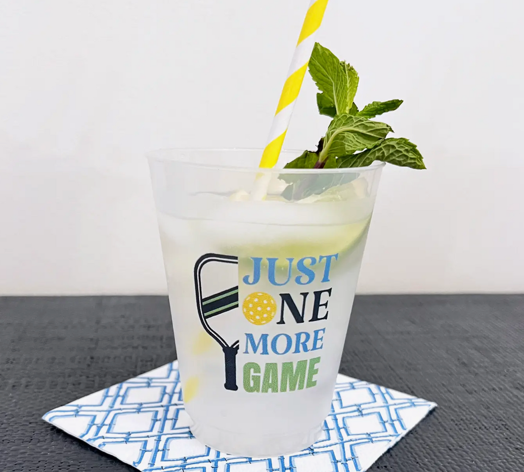 Just One More Game Pickleball Party Cups - Set of 10, 16 oz.