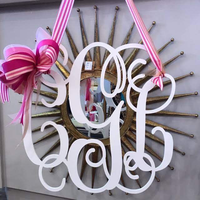 Three Letter Interlocking Wooden Monogram – Frill Seekers Gifts