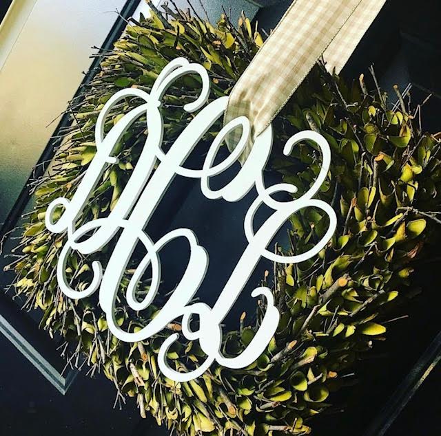 Three Letter Interlocking Wooden Monogram – Frill Seekers Gifts