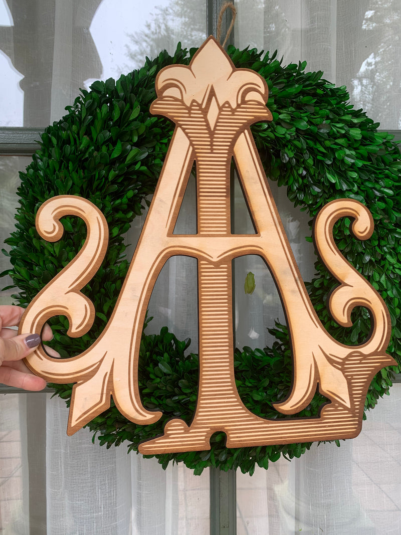 Two Letter Kensington Monogram Wooden Sign – Frill Seekers Gifts