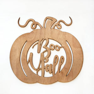 "Boo Y'all" Pumpkin Wooden Sign Door Decor