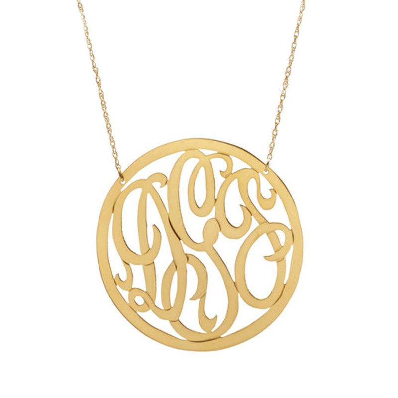Hampton Handcut Circle Monogram Necklace – Frill Seekers Gifts