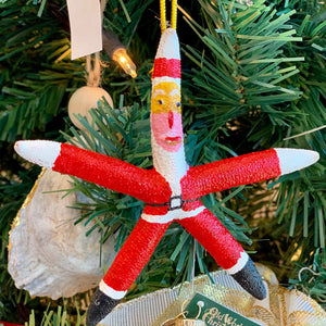 Santa Starfish Ornament