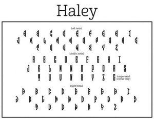 Haley Couples Monogram Rectangle Self-Inking Stamper or Hand Stamp