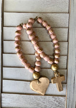 Petite Pink Blessing Beads - Cross