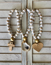Petite White Blessing Beads - Heart