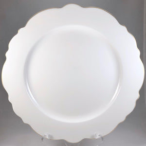 Porcelain Scallop Rim Dinnerware - 10.25" Dinner Plate