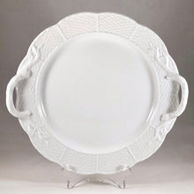 Porcelain Basketweave Cake Plate with Handles