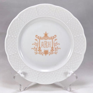 Porcelain Basketweave Dinnerware Plate or Salad Plate