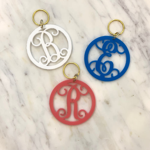 Single Initial Keychain