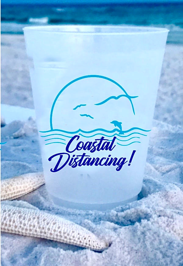 Coastal Distancing Shatterproof Cups, 16oz