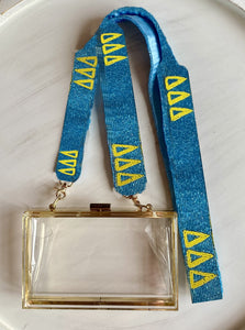 Kappa Delta Sorority Beaded Handbag Purse Strap Set