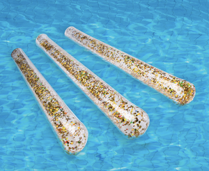 Sparkle Confetti Glitter BlowUp Pool Float Stick Noodle