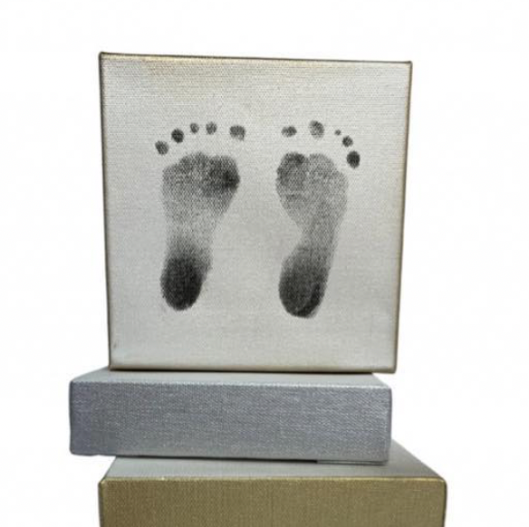 Baby footprint canvas deals kit