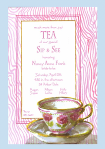 Love is Brewing Pink Tea Party Invitation
