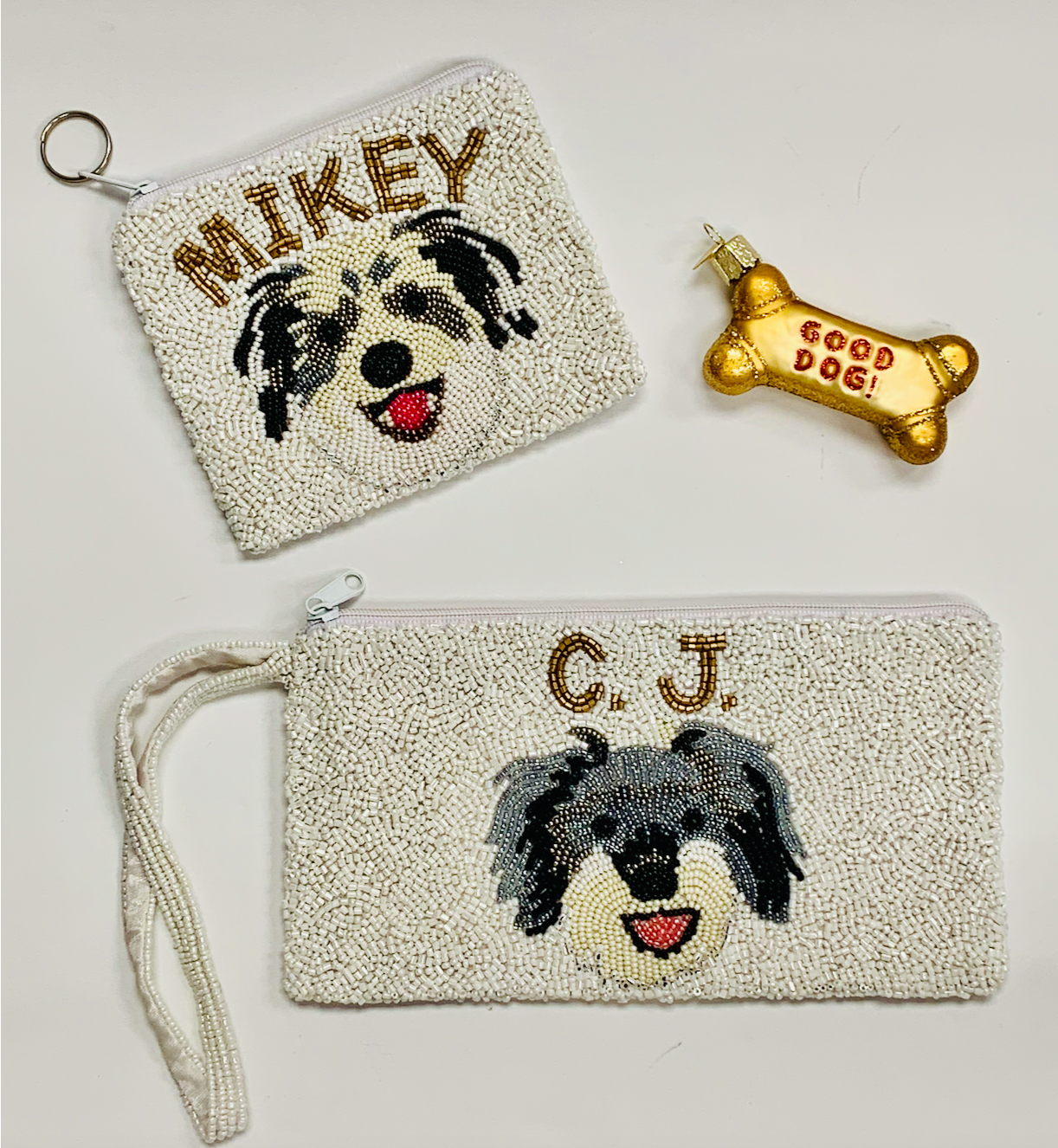Clasp Coin Purse with a Dog Designed Fabric.