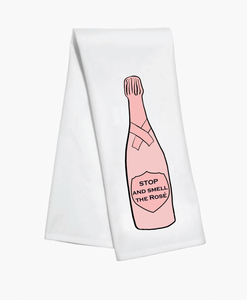 Stop and Smell the Rose' Kitchen Towel