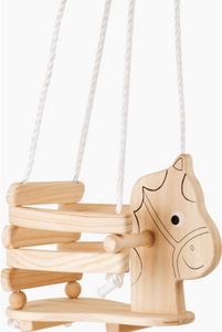 Children's Wooden Horse Swing
