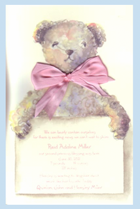 Teddy Bear Baby Invitation