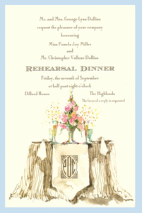 "Rehearsal Toast" Champagne Dinner Party Invitation